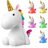 Sweet Ponies Luz Nocturna Infantil LED Unicornio con la Batería Recargable- Quitamiedos para Niños